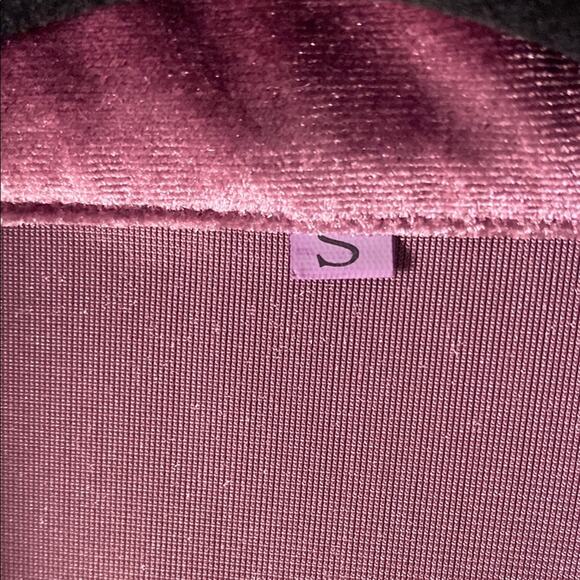 Velour Button-Up Shirt in Mauve - Picture 3 of 4